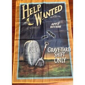 28 x 40 COME IN MY PRETTY garden flag Halloween RIP Grave Yard